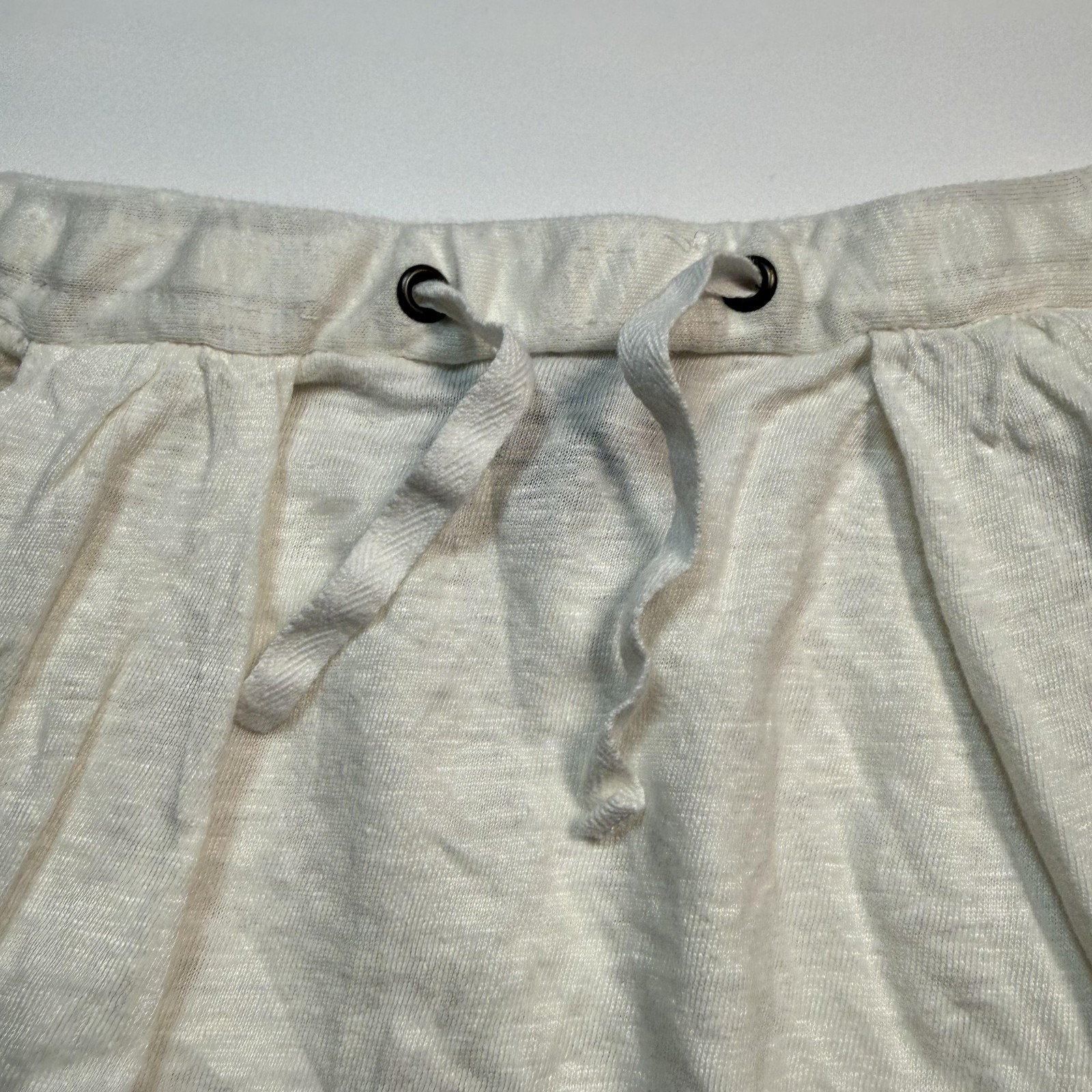 Toile Isabel Marant Skirt Womens L White Linen A Line Drawstring Pockets Casual — image 2 of 8